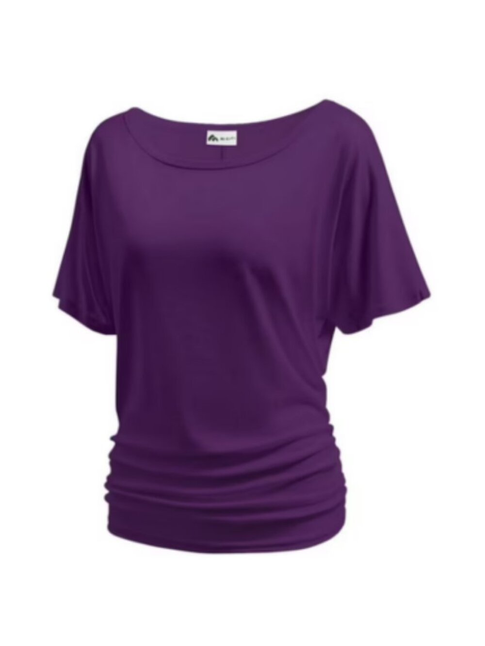 Women's Dolman Top Boat Neck Comfortable Short Sleeve Solid Gentle Tees